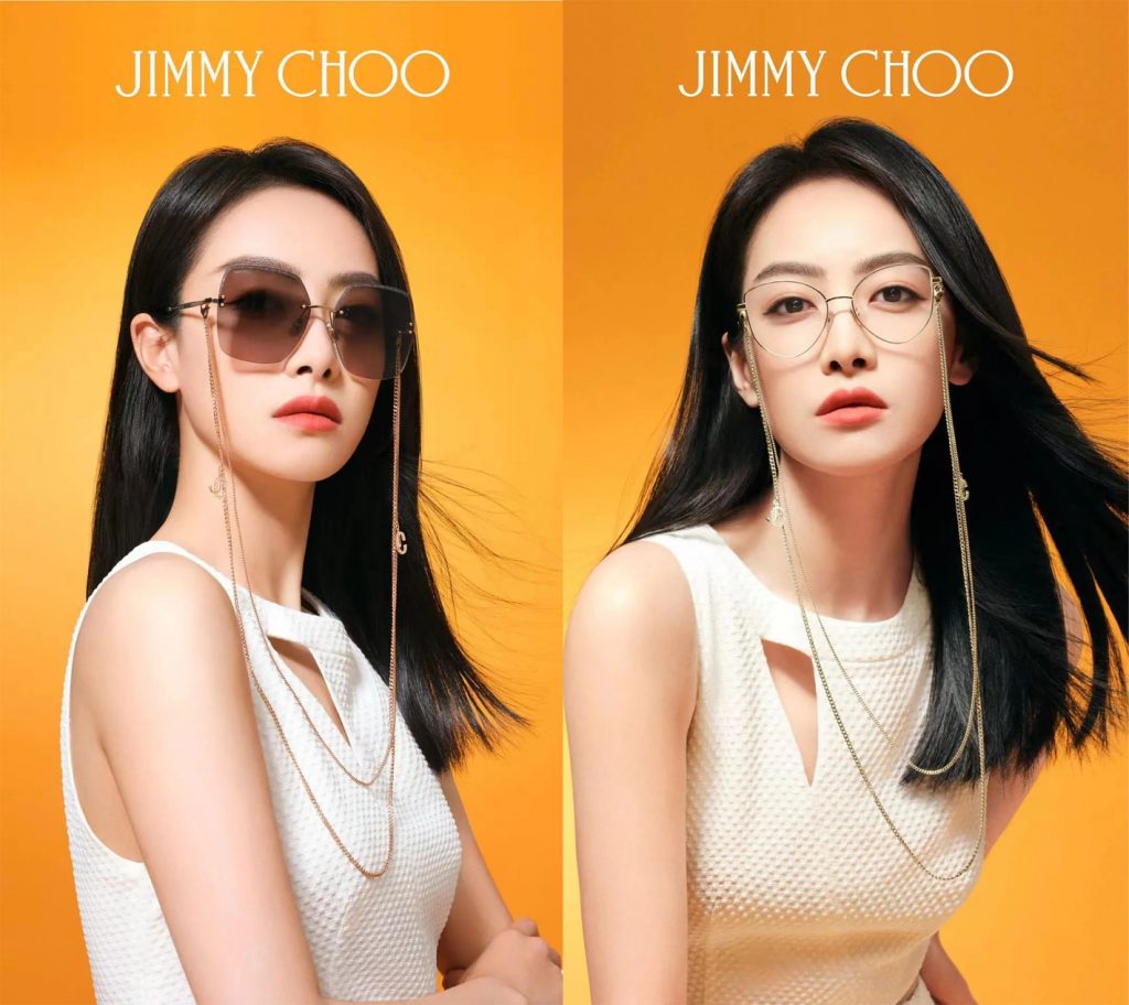 宋茜佩戴JIMMY CHOO 2021年春夏限量版胶囊系列太阳镜